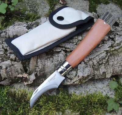 Extremena Messer Pilzmesser Schwammerlmesser mit Bürste und Nylonetui