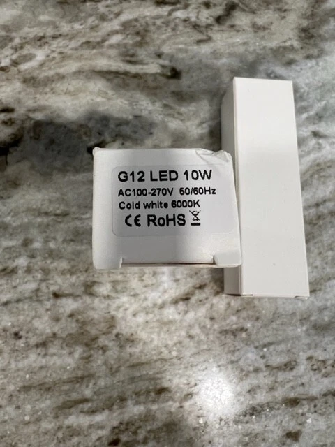 Arythe G12 LED 10W AC100-370V 50/60 HZ Cold White 6000K Bulbs Set Of 2 - Image 2 of 3