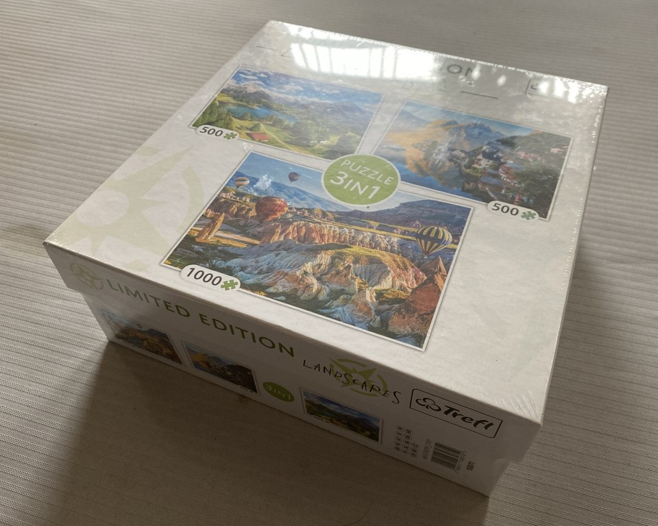 TREFL Limited Edition 3 in 1 Jigsaw Puzzles x2 500 Pieces & 1000