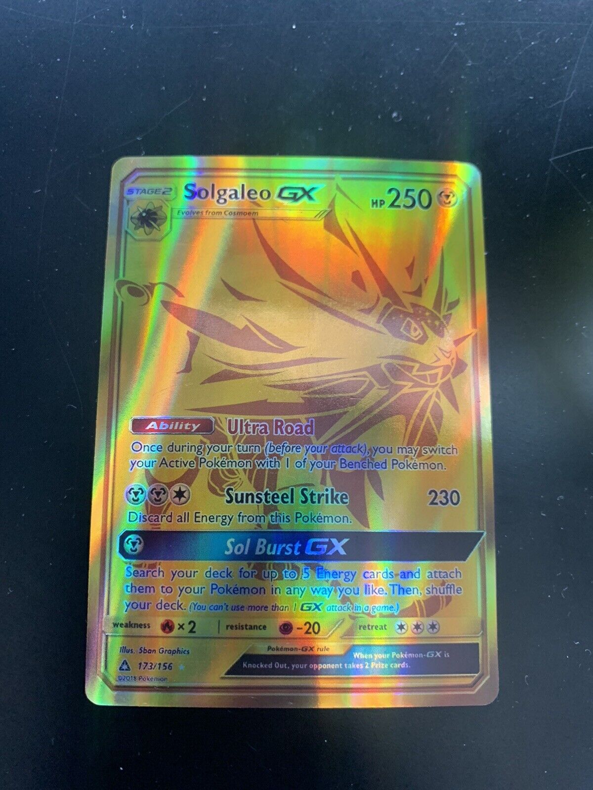 Solgaleo GX Ultra Prism 173/156 Values - MAVIN