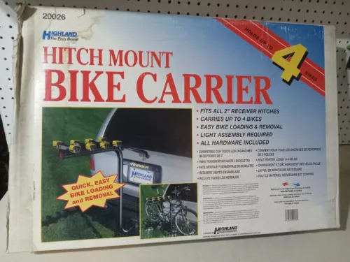 Hitch Mount 4 Bike Carrier By Highland Fits All 2 Inch Receiver Hitches