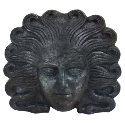 Medusa relief wall hanging sculpture handmade plaster artifact bronze effect
