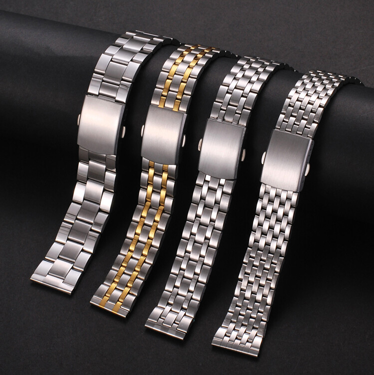 18mm Silver Gold Stainless Steel Watch Band with US Shipping
