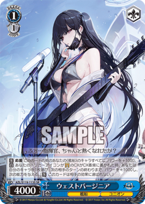 wccf 白黒 キラ少々 Weiss Schwarz AZL/S119-113S West Virginia SR foil Azur Lane vol2