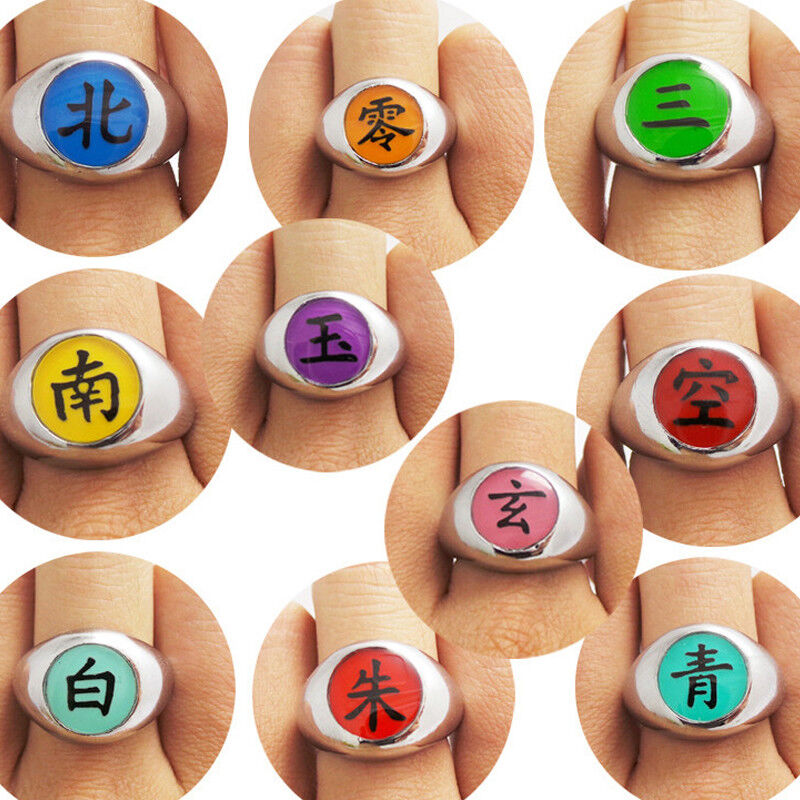  OG Anillos Akatsuki Organización Anime Anillos Japonés