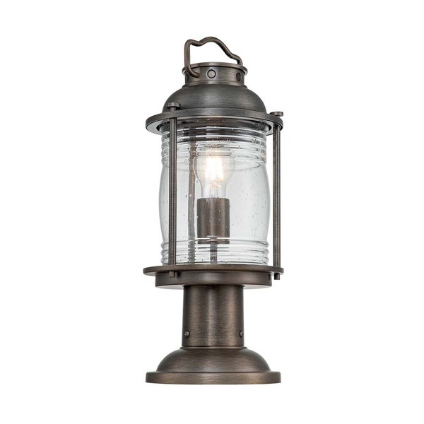 Sockelleuchte AußEnleuchte Stehlampe Glas Klar Alu Messing Bronze Hofleuchte E27-image