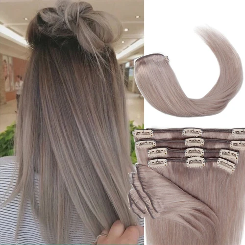 100% Echthaar Clip In Remy Haarverlangerung Extensions Glatt 8 Tressen Dick Lang - Bild 19 von 37