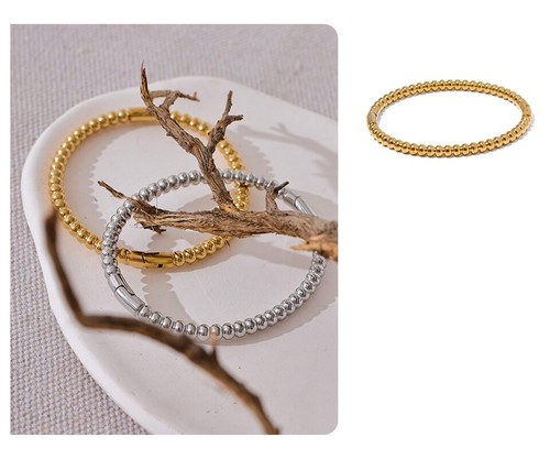Bracelet for Women 18k Yellow Gold Plated Stainless Steel Silver Healing Jewelry - 第 13/17 張圖片