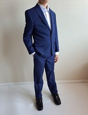 NWT Marc New York Sharp Blue Slim Boys Suit Size 10