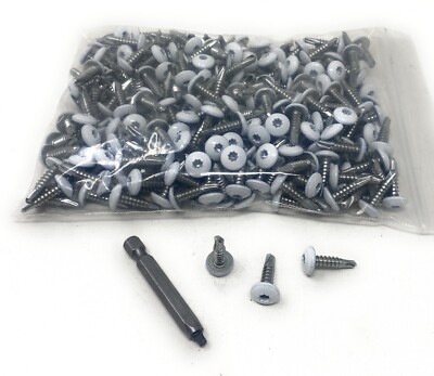 1000 Pack White 3/4'' Inch Torx Self Tapping Sheet Metal Cargo Trailer Screws