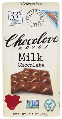 Chocolove Premium Chocolate Bar Milk Chocolate Pure Bars 3.2 Oz Pack Of 4