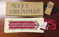 (2) Handcrafted Christmas Wine Bottle Totes