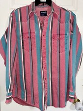 Wrangler Brushpopper Western Vintage Shirt Size 17-35 Large