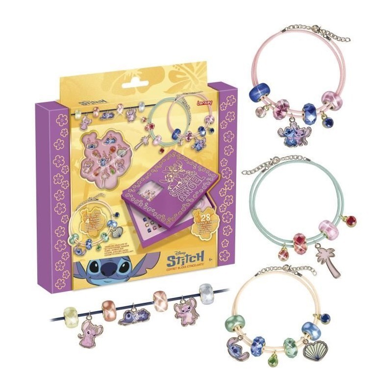 Bijoux étincellants Stitch Lansay, kit créatif pour éviter les écrans