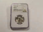 1950 NGC MS 63 WASHINGTON QUARTER 90 PERCENT SILVER COIN 25 CENT