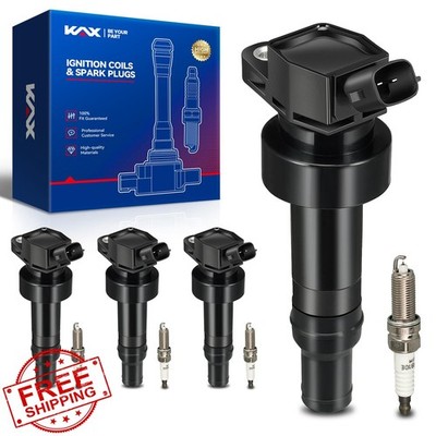 KAX 4x UF652 Coil Pack and 93815 Spark Plug Kit for Kia/Hyundai L4 1.6L