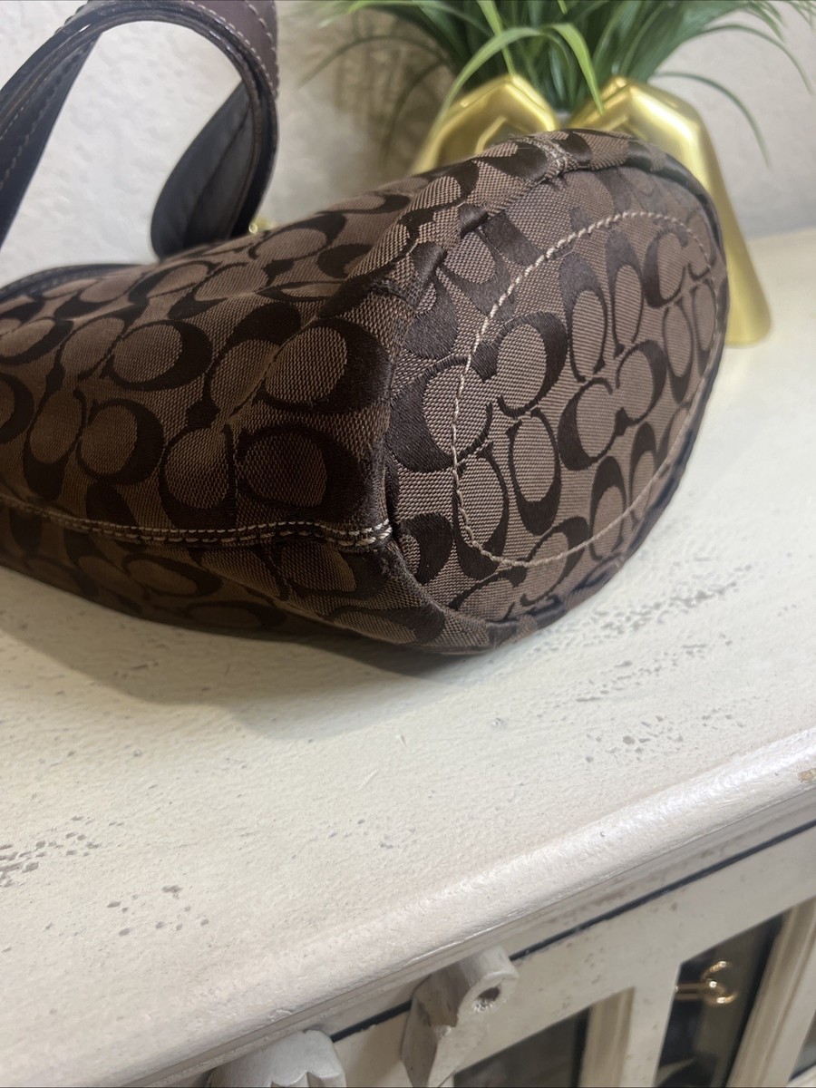 COACH 2007 BLEECKER SIGNATURE Jacquard Y2K DUFFLE BUCKET SHOULDER