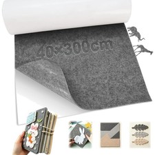 Filz Auto Selbstklebend Filzmatte Grau 40x300cm 1mm DIY M&ouml;belschutz Klebefilz