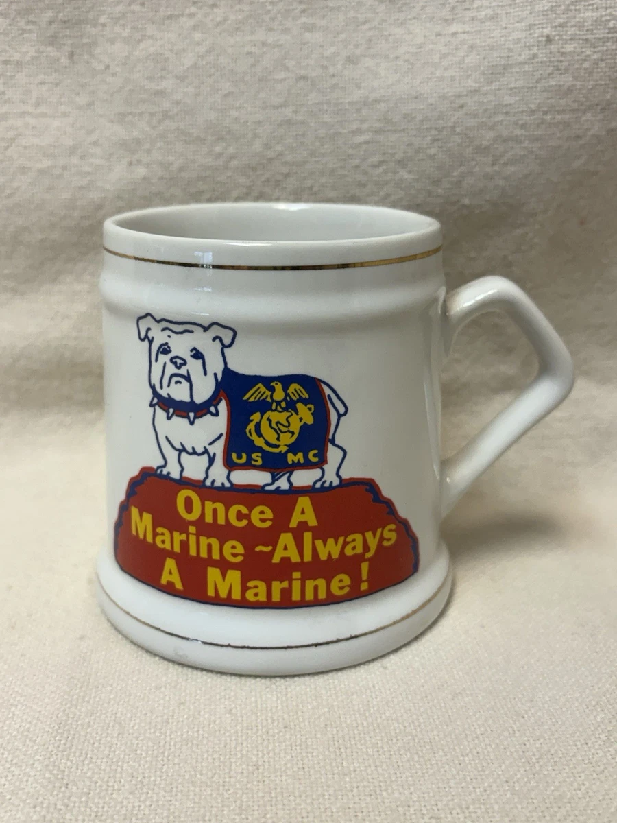 USMC ブルドッグ 立体 マグカップ Vintage USMC Military Bulldog Always a Marine Ceramic Mug Coffee