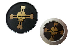 Halloween Gold Skull Fidget Spinner with Case - One Item