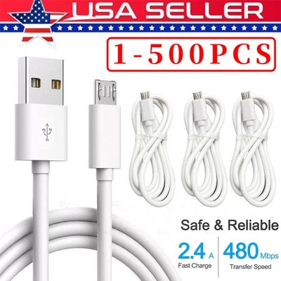 3/6ft Micro USB Fast Charging Cable Cord For Samsung Android Phone Charger Lot