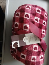 Rote Herzen weiche Fleecedecke B