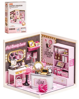 Rolife Super Creator Pink Beauty Secret 1:24 DIY Miniatur Puppenhaus Erwachsene