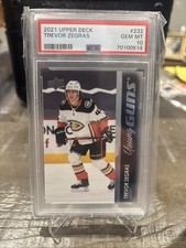 2021-22 UPPER DECK TREVOR ZEGRAS YOUNG GUNS PSA 10 #232 Rookie RC Anaheim Ducks