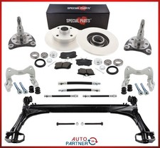 Achsträger Hinten mit Stabi Bremsensatz für VW Golf 2 3 4x100 auch Umbau Scheibe