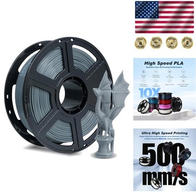 Professional Grade 1.75mm Iron Grey PLA Filament - Fast, Tangle-Free & Accurate