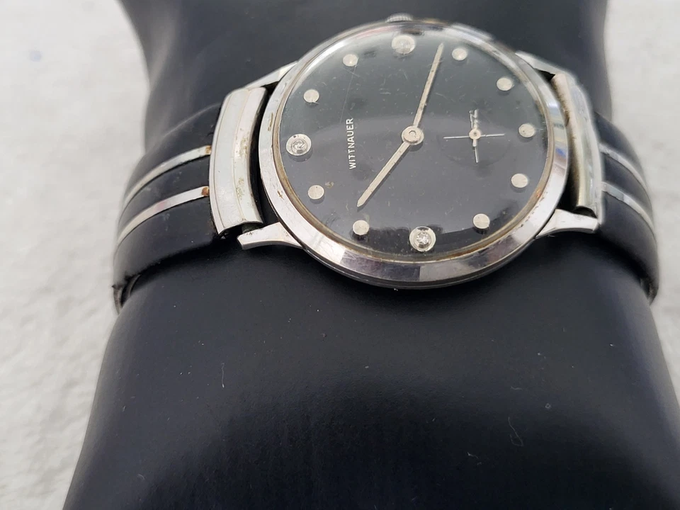 MARCADORES DE HORA DIAMANTE CUERDA AUTOMÁTICA WITTNAUER DE COLECCIÓN USADOS FUNCIONANDO  Foto 3 de 4