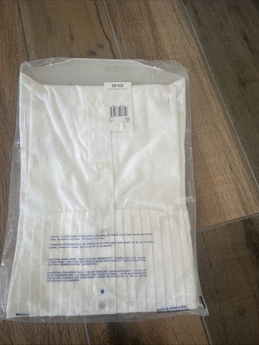 Camicia elegante Perry Ellis Portfolio nuova con etichetta bianca 15,5 32 bottoni - Foto 5 di 6
