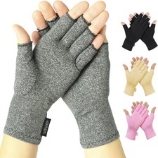 VIVE Arthritis Gloves - Unisex Rheumatoid Compression Hand Glove Gray X-Large