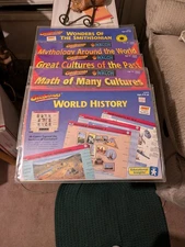 GeoSafari  electronic learning game cards Lot of 5 Double sided.  ages 10-Adults