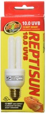 Reptisun Mini Compact Fluorescent Light Bulb For Desert Reptiles 10 Uvb 30 Uva