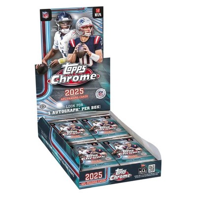 2025 Topps Chrome  Football NFL Hobby Box - Brandneu & Sealed