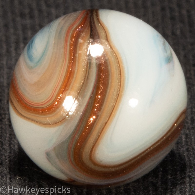 Sammy's Mountain LUTZ LINED Oxblood Opal Swirl Marble 9/16 Mint Hawkeyespicks sg