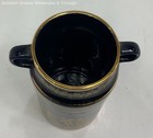 Vintage Terra Hellas Handmade Black & Sterling Gold Patterned Container Dish — photo 2