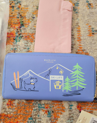 Radley London Apres Ski Large Leather Zip-Around Wallet, New
