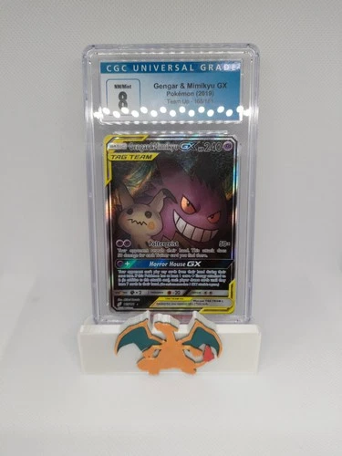 CGC 8 Old Label Gengar & Mimikyu GX Tag Team 165/181 2019 Team Up