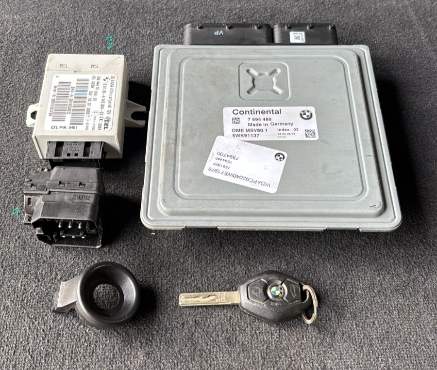 BMW E92 328XI AWD N51 MSV80.1 ECU DME CAS KEY UNIT SET OEM 7594485