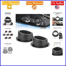 2PCS 6.5" Universal Angled Speaker Enclosures for UTVs, Cars, Boats Black