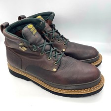 Georgia Giant Men”s 6” Steel Toe Brown Leather Work Boots G6374 Size 14