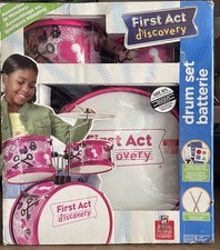 Batteria First Act Discovery per bambini junior rosa