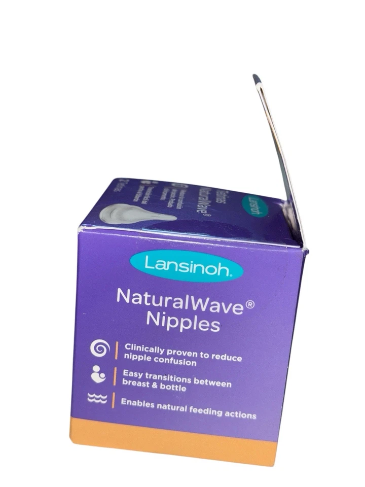 Lansinoh NaturalWave Baby Bottle Nipples, Fast Flow, Anti-Colic 2 ct - Image 2 of 4