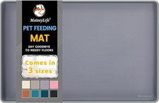 Silicone Cat  Dog Food Mat for Floors Waterproof, Anti-Slip Dog Bowl Mats for F