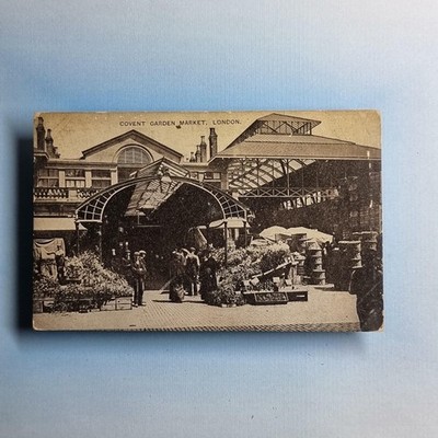 London Postkarte um 1910 Stadtansichten Covent Garden Markt Händler Körbe