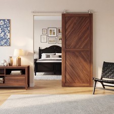 HOMCOM Sliding Door Hardware Kit Smooth Quiet 152cm Silver Tone Refurbished