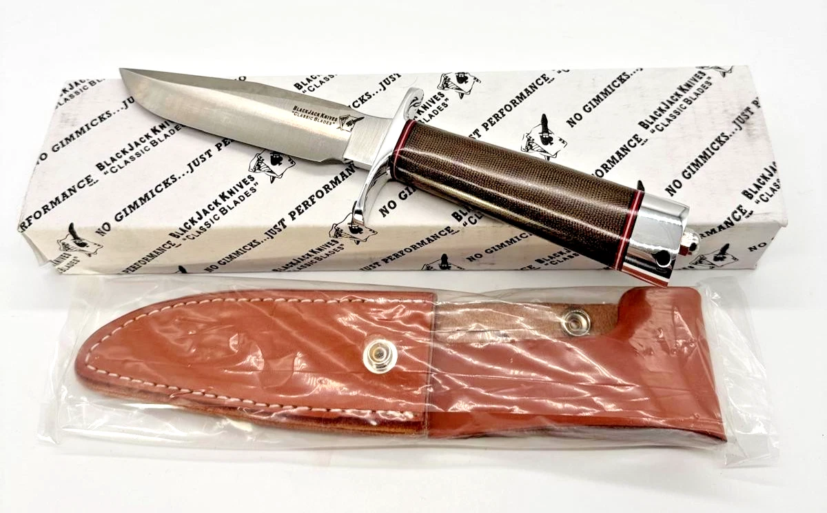 BLACKJACK KNIVES 出刃包丁 レザーシース付き Blackjack Knives Hunting Modern Fixed Blade Knives for sale | eBay