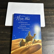 Christmas Cards Wise Men Matthew 6:21 With Envelopes 11 Count